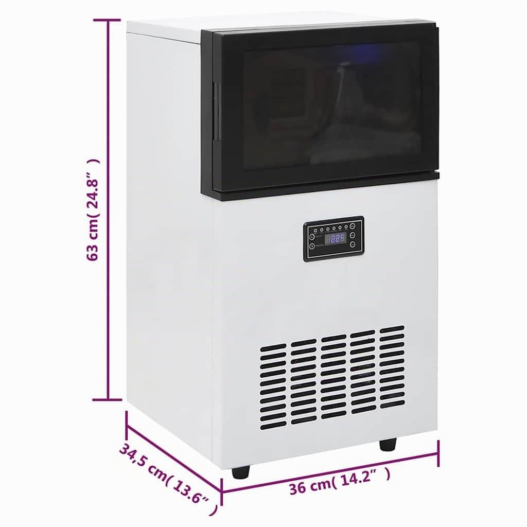 vidaXL Eiswürfelbereiter 45 kg/24 h Eiswürfelmaschine Eiswürfel Ice Maker
