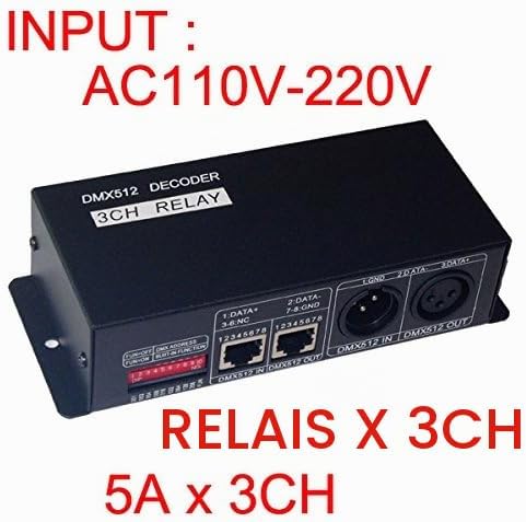 3CH Relay Relay Controller DMX512 Decoder Dmx512 DMX 512 Relay Swicth AC110/220V 3CH-RELAY-Metal