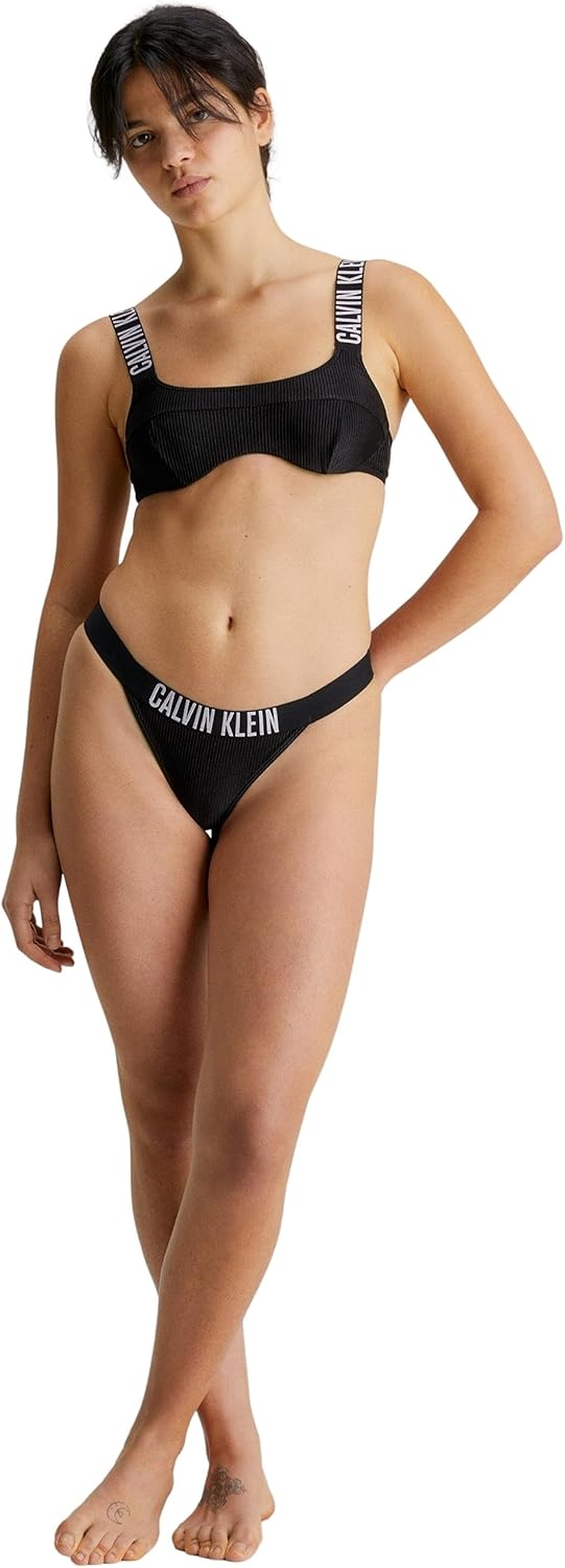 Calvin Klein Damen Bralette, M Schwarz (Pvh Black)