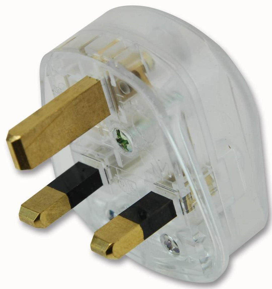 PRO-ELEC ? Transparent Netzstecker, 13 A Sicherung