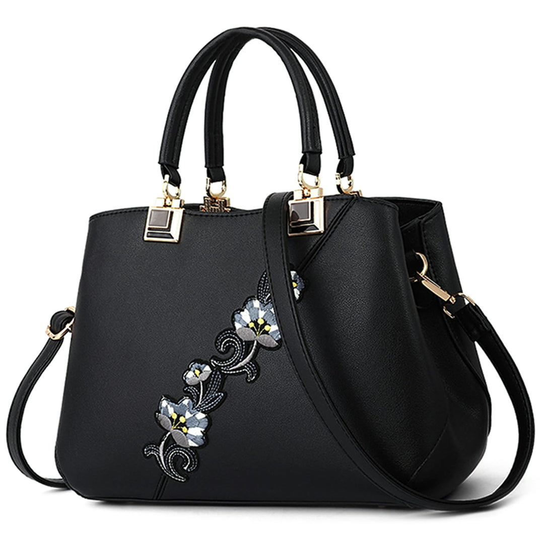 DIRRONA Damen Handtasche Mode Blumenmuster Schulterbeutel Grosse Kapazität Umhängetasche Casual Reis