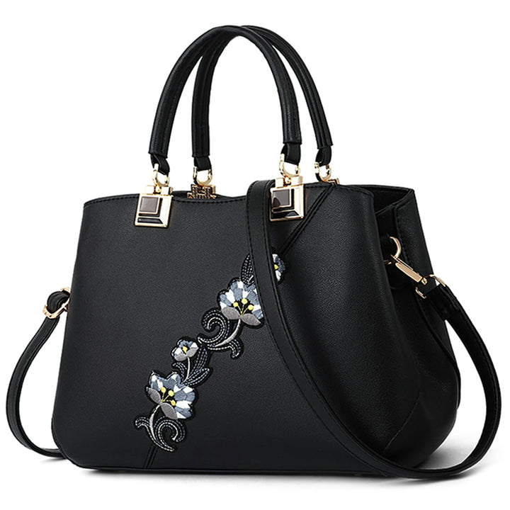 DIRRONA Damen Handtasche Mode Blumenmuster Schulterbeutel Grosse Kapazität Umhängetasche Casual Reis