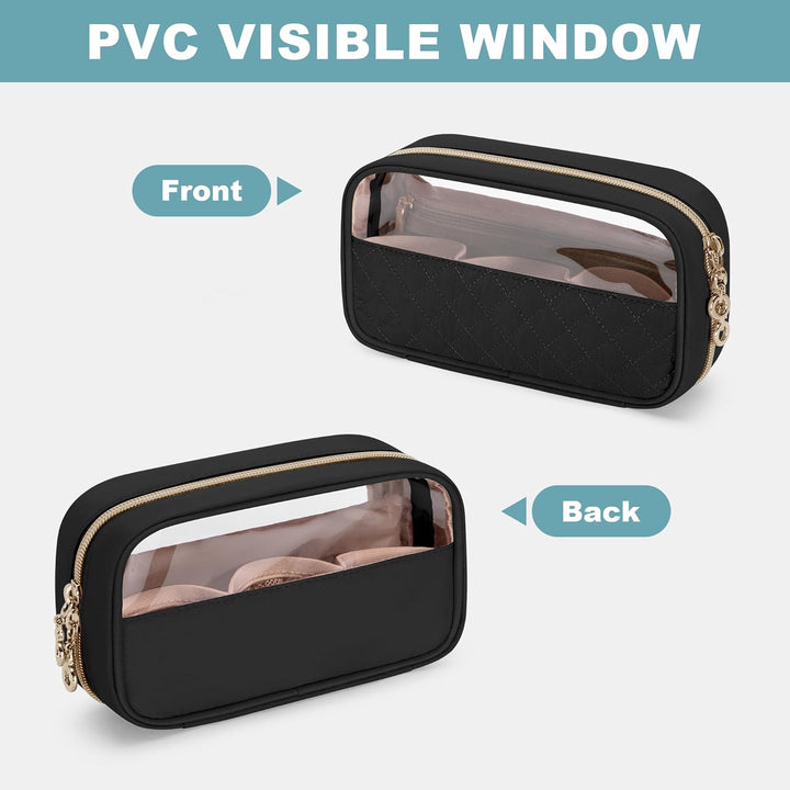 Yarwo Nagellack Organizer Tasche für 12 Flaschen, Kleine Nagellack Aufbewahrung mit Sichtfenster, Tr