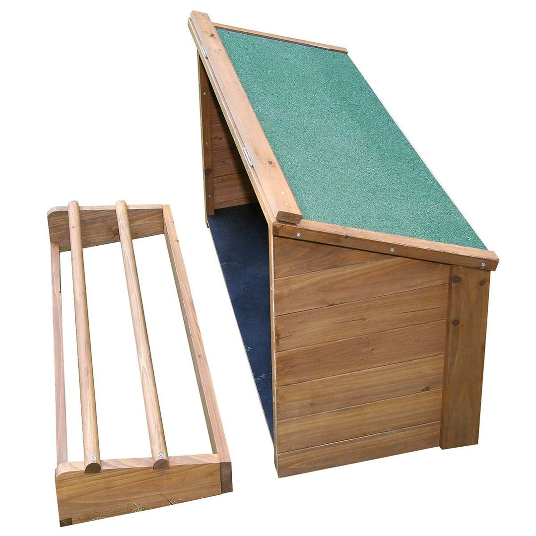 Kerbl Legenest Fortuna (Anbau + Sitzstangen, für Kleintierstall 82813, aus Holz, Grösse 41x63x41 cm,