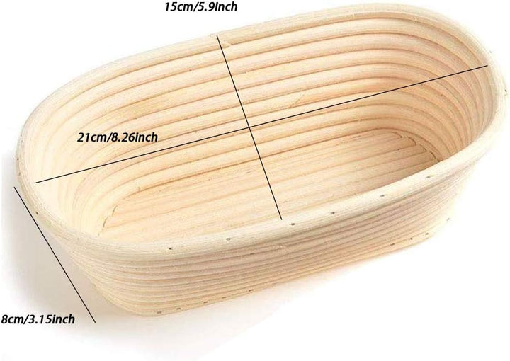 Gärkörbchen 3 Stück, SZETOSY Rundes Gärkorb Zum Brotbacken-Set,Banneton-Brotgärkorb aus natürlichem