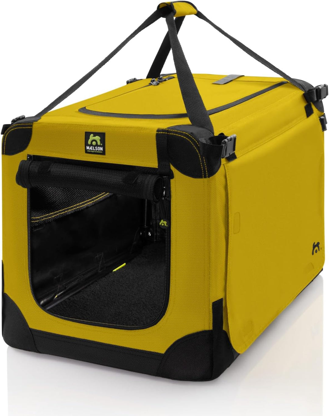 Maelson Soft Kennel Safran Gelb 52 cm + Lounge Mat - Transportbox mit Matratze für Hunde, 52 cm