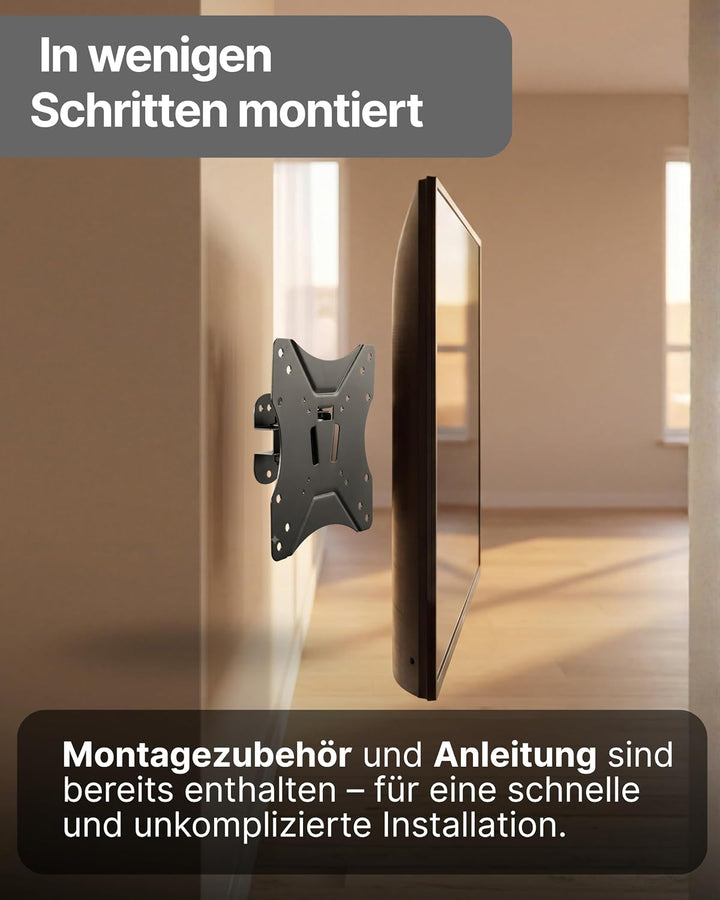 SCHWAIGER 9383 TV-Wandhalterung Fernseher-Halterung Mounting für Displays 23-46 Zoll bis 25kg pulver