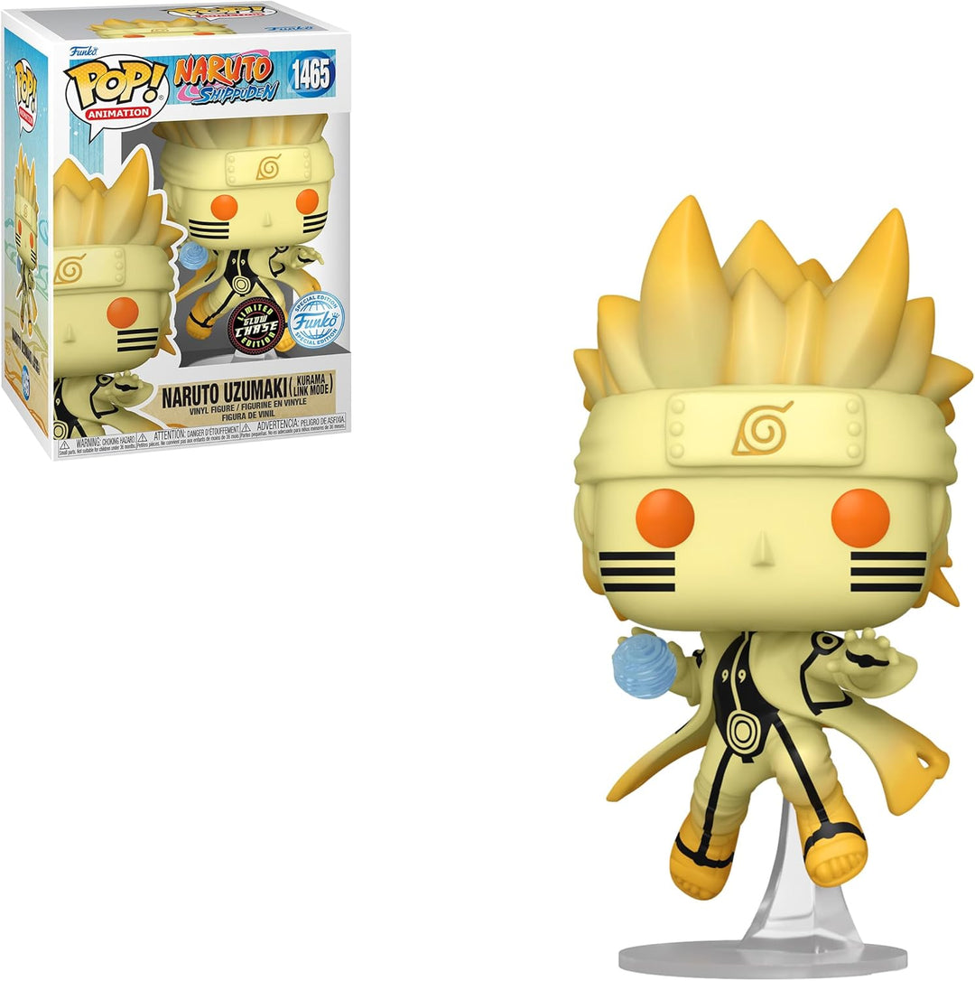 Funko Pop! Animation: Naruto Shippuden - Naruto Uzumaki im Kurama Link Mode mit Rasengan Glow Chase