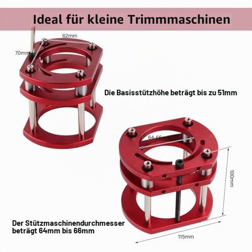Oberfräsenlift, Edelstahl-Frästisch-Hebesystem Holzbearbeitungs-Frästisch-Einsatzplatte Oberfräsen-H