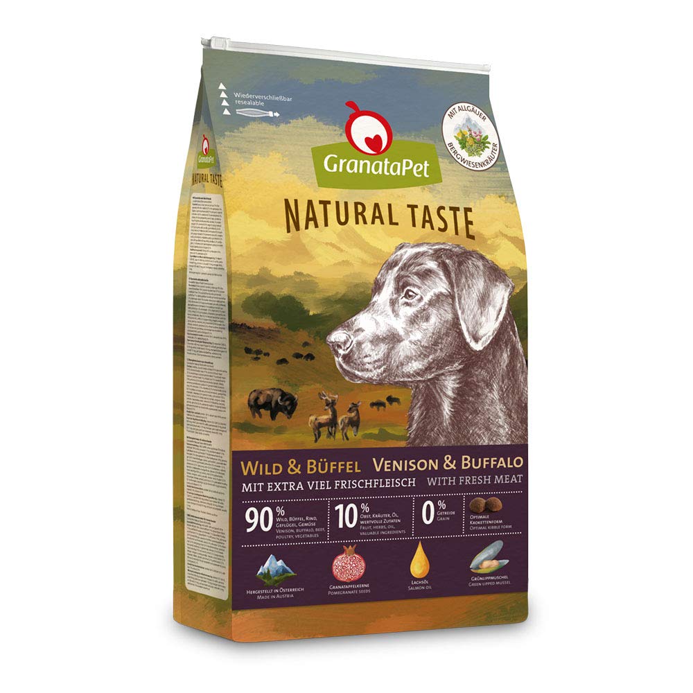 GranataPet Natural Taste Wild &amp; Büffel, 4 kg, Trockenfutter für Hunde, Hundefutter ohne Getreide &amp; o