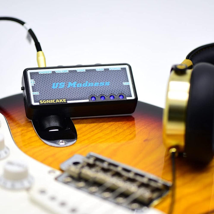 SONICAKE Mini Verstärker Gitarren Chorus Effekt AMP Kopfhörer Verstärker Pocket wiederaufladbar Gita