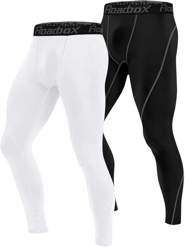 Roadbox Kompressionshose Herren Laufhose Lang für Sport, Training, Fitness, Radfahren, Yoga, Wandern