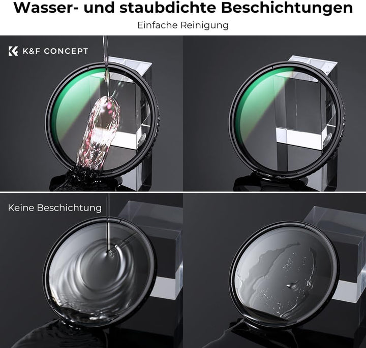 K&F Concept Nano-X Serie ND Filter 67mm Variabler Graufilter ND2-32(1-5 Blendenstufen), 67mm