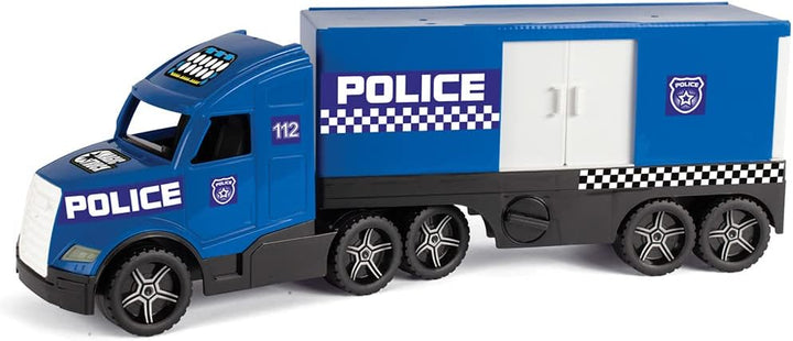 Wader 36200 - Magic Truck Polizeieinsatzfahrzeug mit Seitentür, ab 3 Jahren, ca. 79 cm, ideal als Ge