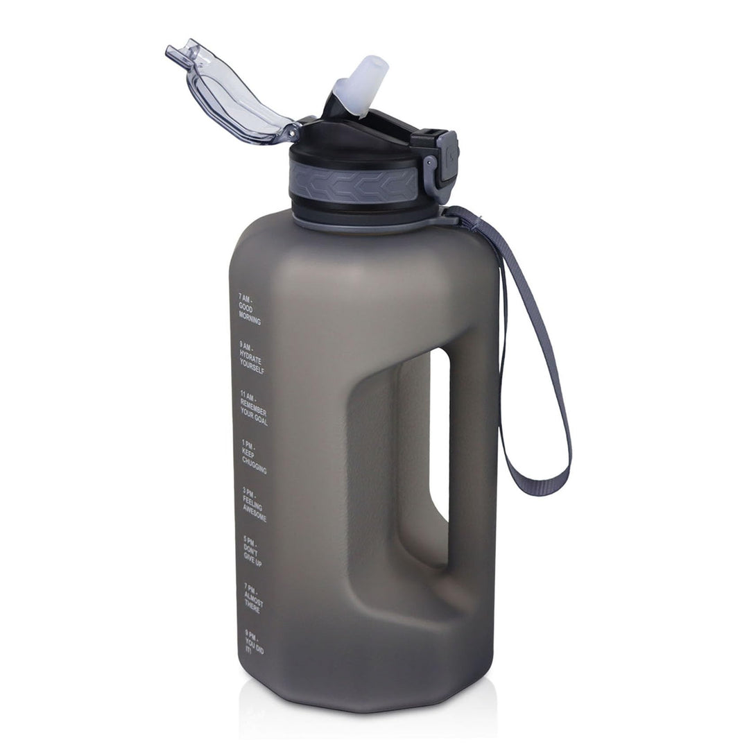 2.2L Grosse Trinkflasche mit Strohhalm, Auslaufsicher Wasserflasche BPA Frei für Im Freien Fitnessst