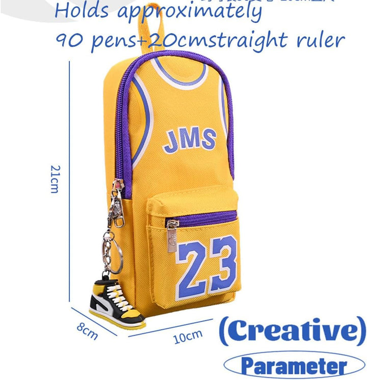 Basketball Player Federmäppchen Grosse Kapazität,Basketball Star Bunte 23 Trikot Federtasche, Grosse