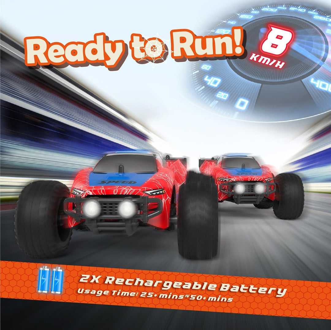 Kizeefun Ferngesteuertes Auto, RC Auto für 3 4 5 6 7 8 9 Jahre Spiele Kinder Toy, 2.4Ghz Off-Road RC