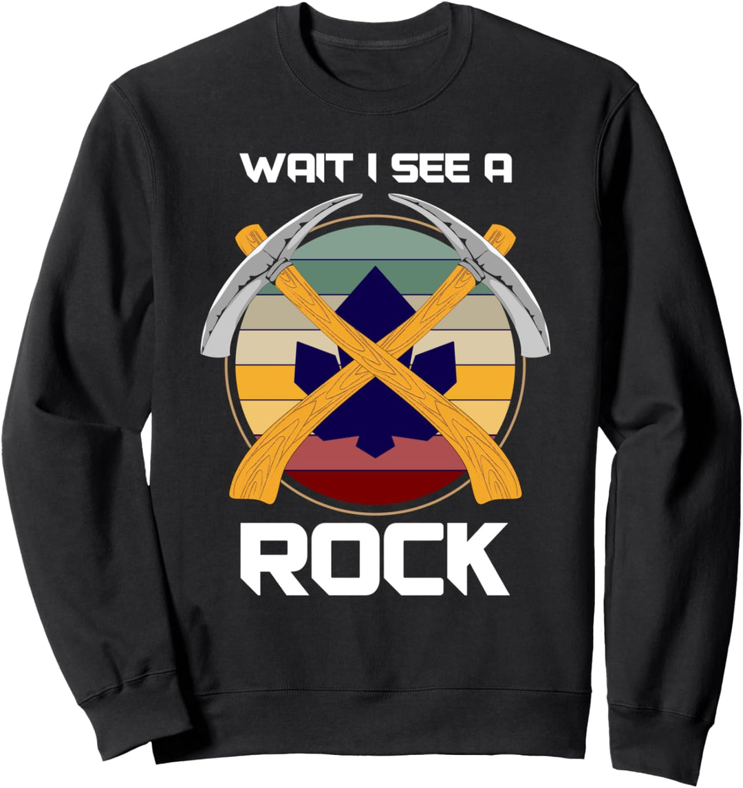 Stein Sammler Geologe Nerd Geschenk Lustiges Retro Geologie Sweatshirt