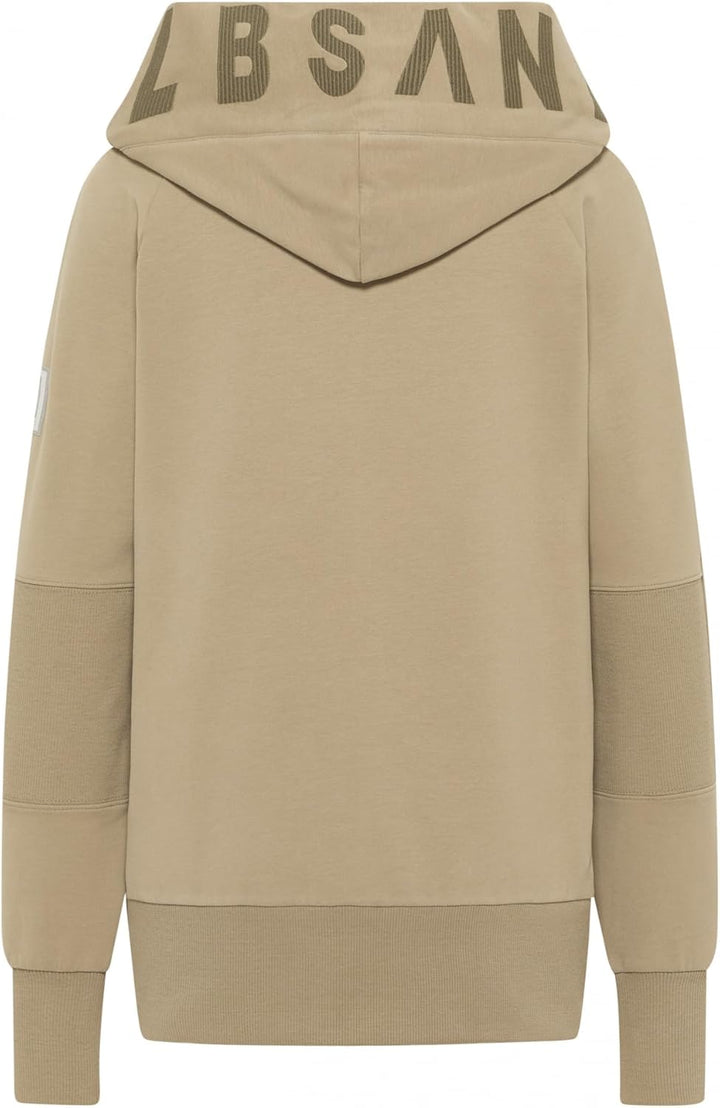 Elbsand Kelda Damen Sweatjacke mit Kapuze, Zip-Jacke, Reissverschluss S Golden Olive, S Golden Olive