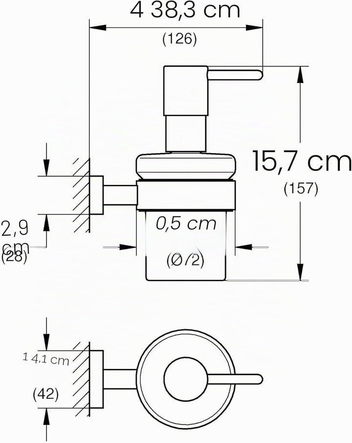 GROHE Start - Füllmenge 160 ml, Materiel: Glas/Metall, langlebig), chrom, 41188000
