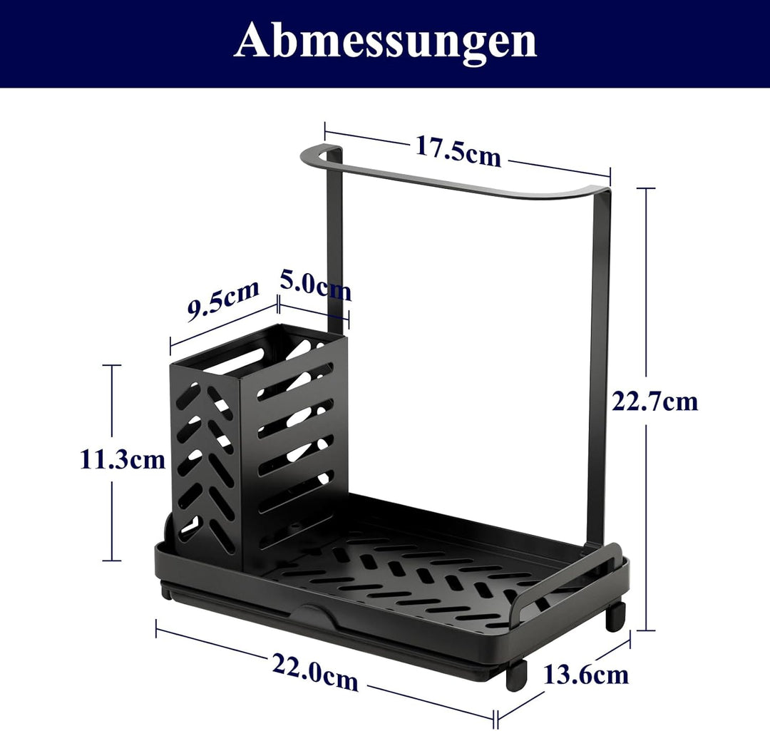 Kitsure Küchen Organizer - Spülbecken Organizer aus Edelstahl, Multifunktionaler Organizer Küchen mi