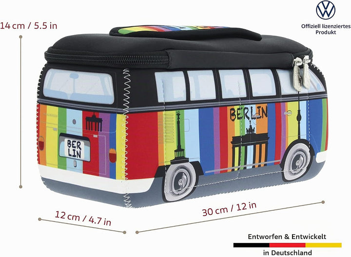 BRISA VW Collection - T1 Bulli Bus Kulturbeutel Kosmetiktasche | Volkswagen Universaltasche Waschbeu