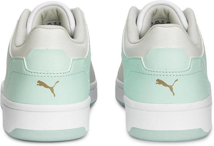 PUMA Herren Rebound Joy Low Sneaker 38 EU Puma White Vapor Gray Minty Burst Puma Gold, 38 EU Puma Wh