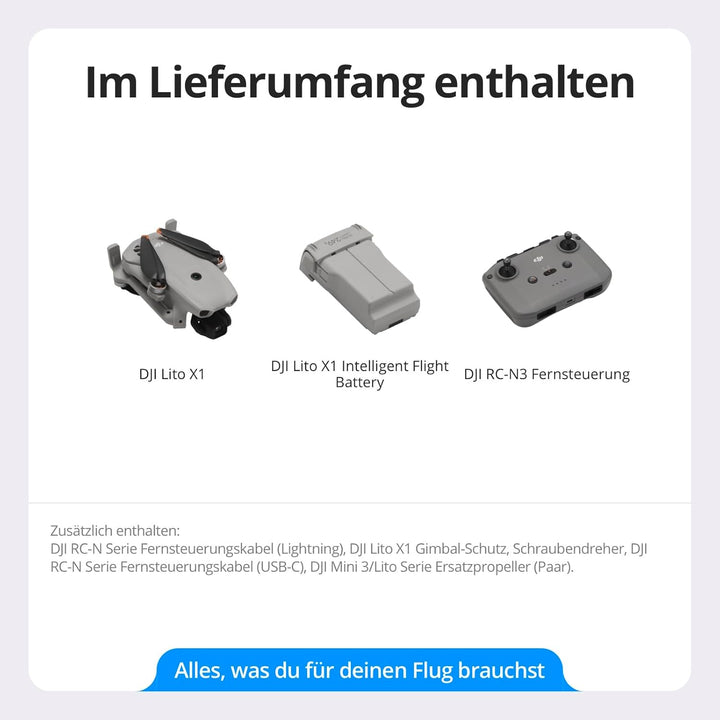 DJI Lito X1, 4K Kameradrohne für Einsteiger, Aktualisierte Version Mini 3 | Hinderniserkennung, Acti