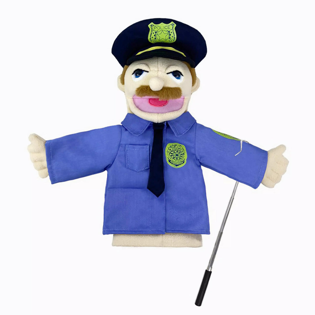 LOMTRATS Theater-Handpuppen für Kinder,inklusive Lehrer,Polizist,Bauer,Pirat,Detektiv usw.mit bewegl