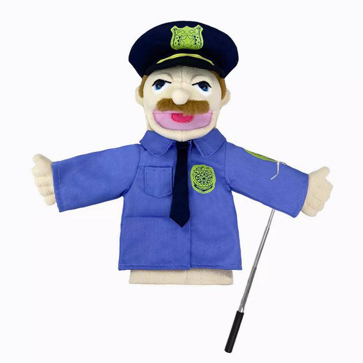 LOMTRATS Theater-Handpuppen für Kinder,inklusive Lehrer,Polizist,Bauer,Pirat,Detektiv usw.mit bewegl