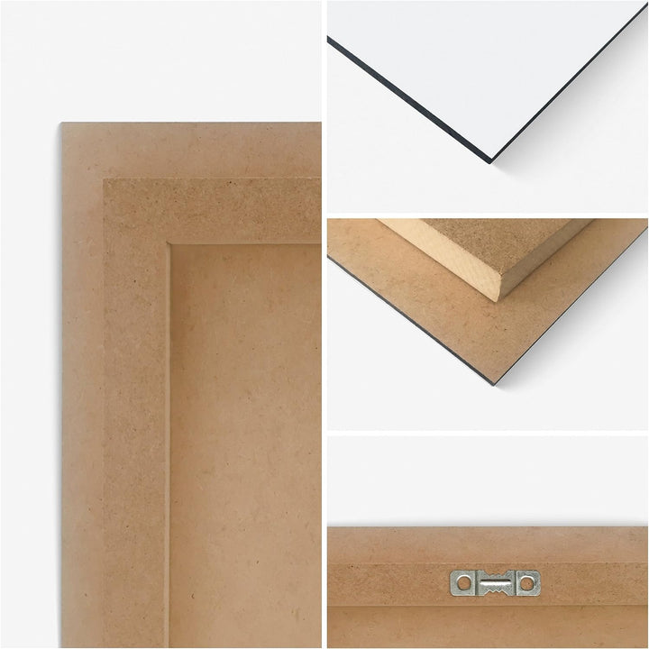 Feeby Bild auf Leinwand Landschaft 5 Teilig Modern Telefonzelle Strand Sand rot 150x100 cm Leinwandb
