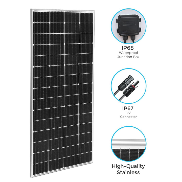 Solarpanel 400W Set Kit 12V, 2 x 200 Watt Solarmodul mit 60A Laderegler, Solaranlage Wohnmobil Kompl
