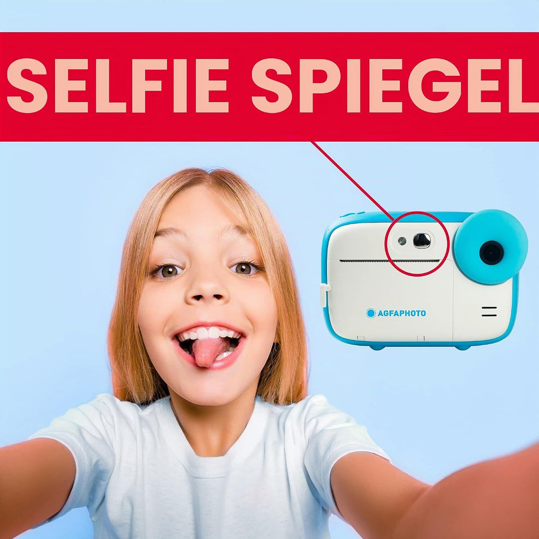 AGFA Photo Realikids Instant Cam – Sofortbildkamera für Kinder, Foto/Video, 2,4-Zoll-LCD-Display, Mi