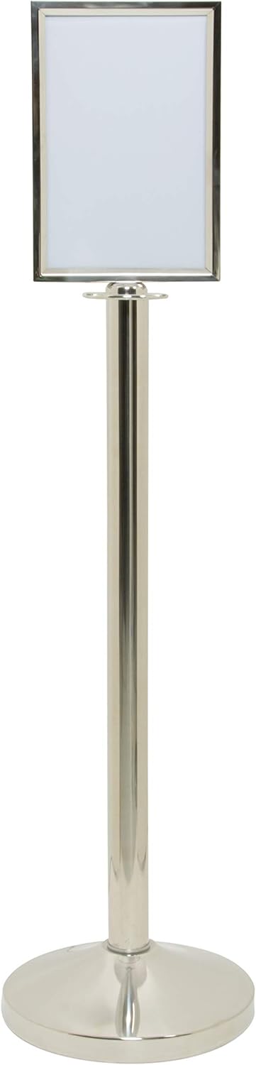 Securit Classic Absperrpfosten Rahmenaufsatz - CHROME - von oben aufzuschrauben - A4, chrome