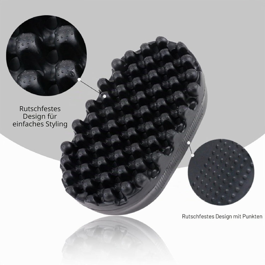 Lockenbürste aus Silikon, Gedrehte Lockenbürste, Lockenbürste für Afro Haare, Waschbarer Afro Zopf D