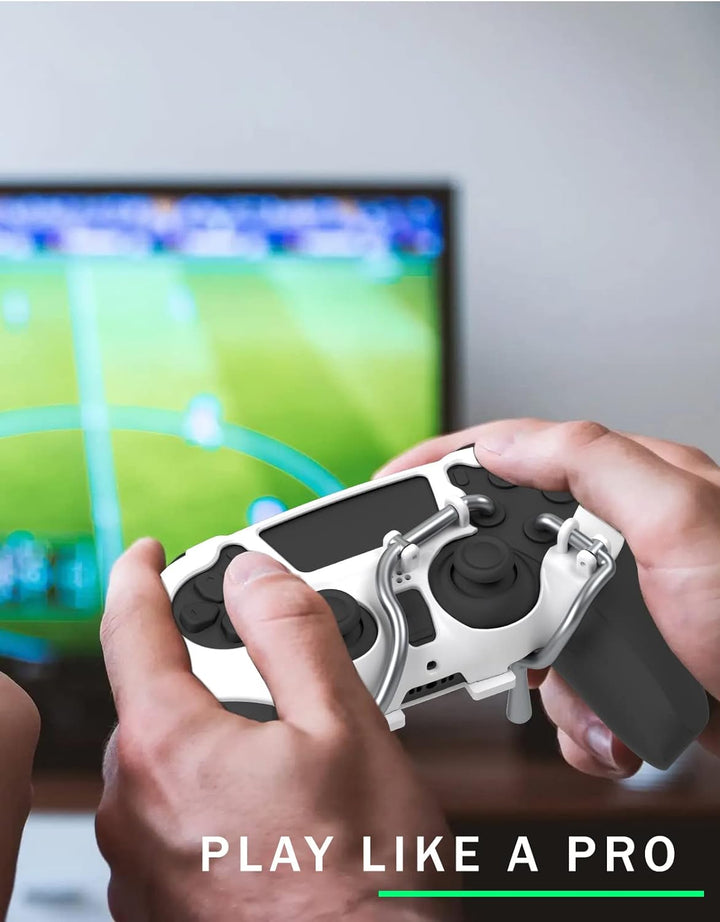 EXknight Leverback FPS Paddles Attachment, Back Buttons Gaming Paddles für PS5 Controller(Weiss), We