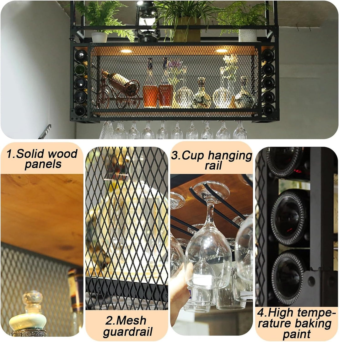 Deckenregal Hängend Weinregal, Grosse Kapazität Weinregal Hängender, Kann Hängend Oder An Der Wand M