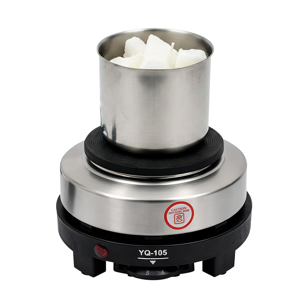 Wachsschmelzplatte 500W, elektrische Heizplatte für Kerzen, EU-Stecker | 10 cm Heizfläche, 220-240V,