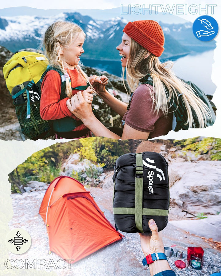Schlafsack Sommerschlafsack: Sportneer 190×85cm Schlafsacke Sommer Tragbar Leicht Wasserdicht Sleepi