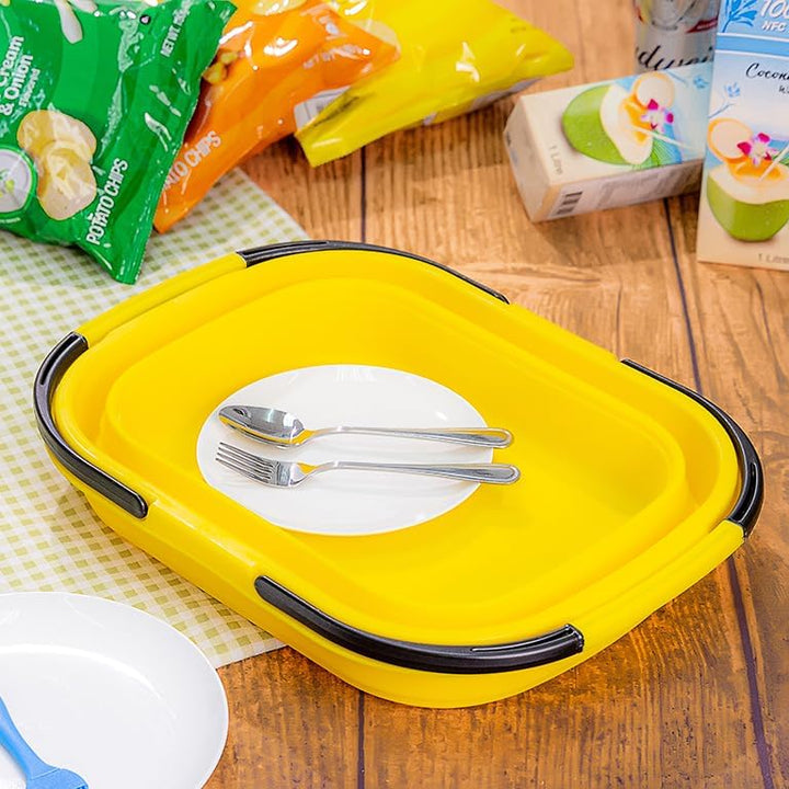 SAMMART 13L Faltbarer Korb mit Griff – Tragbarer Picknickkorb/Krater für den Aussenbereich – Faltbar