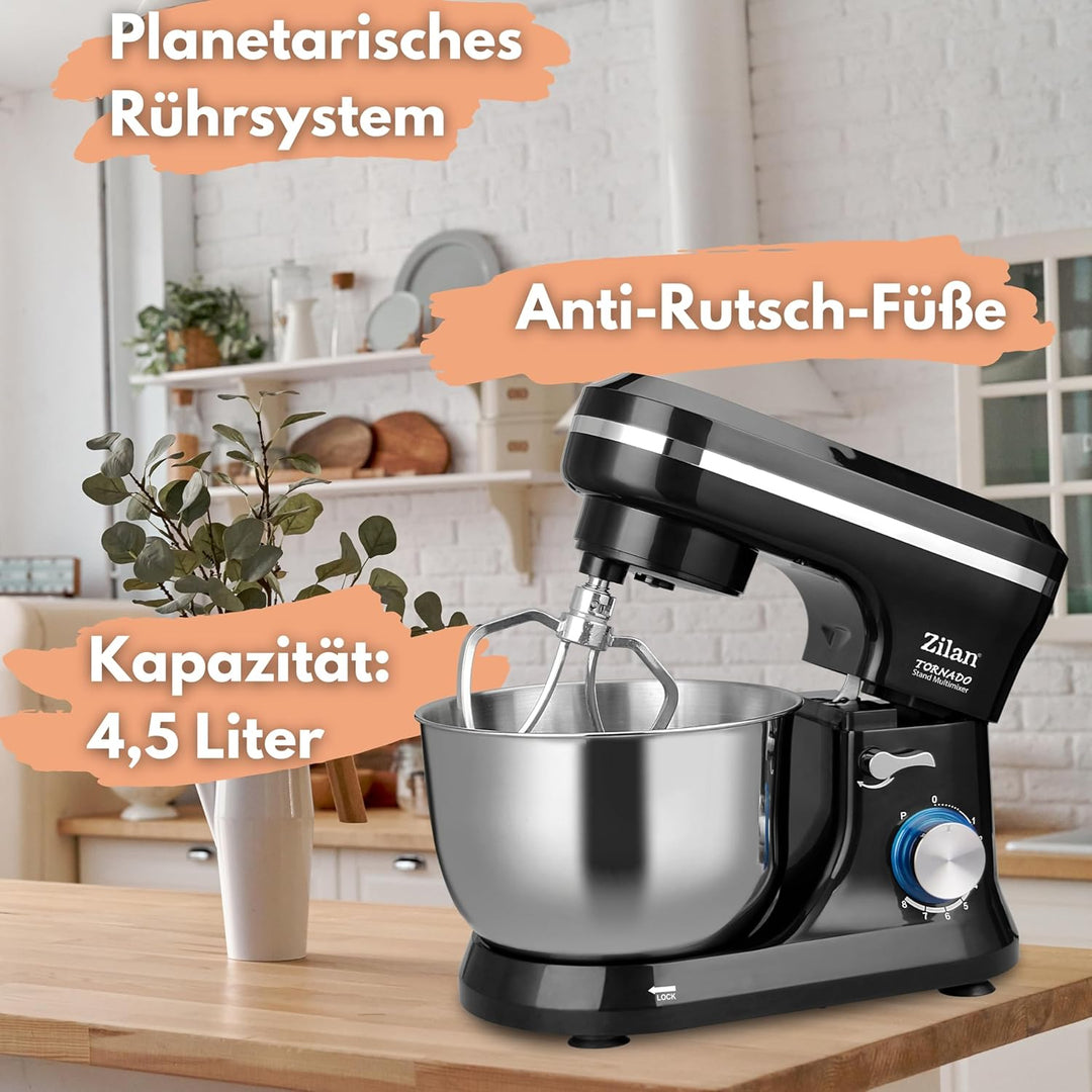 Elektrische Küchenmaschine | Rührmaschine | Rührer | Teigmaschine | Knetmaschine | Teigkneter | 8 Ge