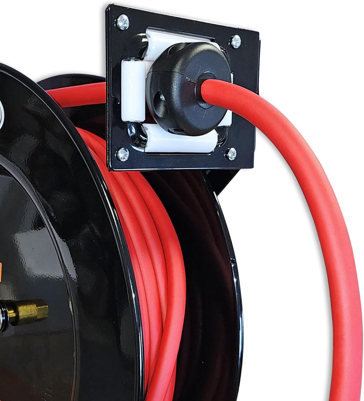 ReelWorks Automatischer Schlauchtrommel für Druckluft und Wasser, 20 m Pro – Hybridschlauch 3/8 Zoll