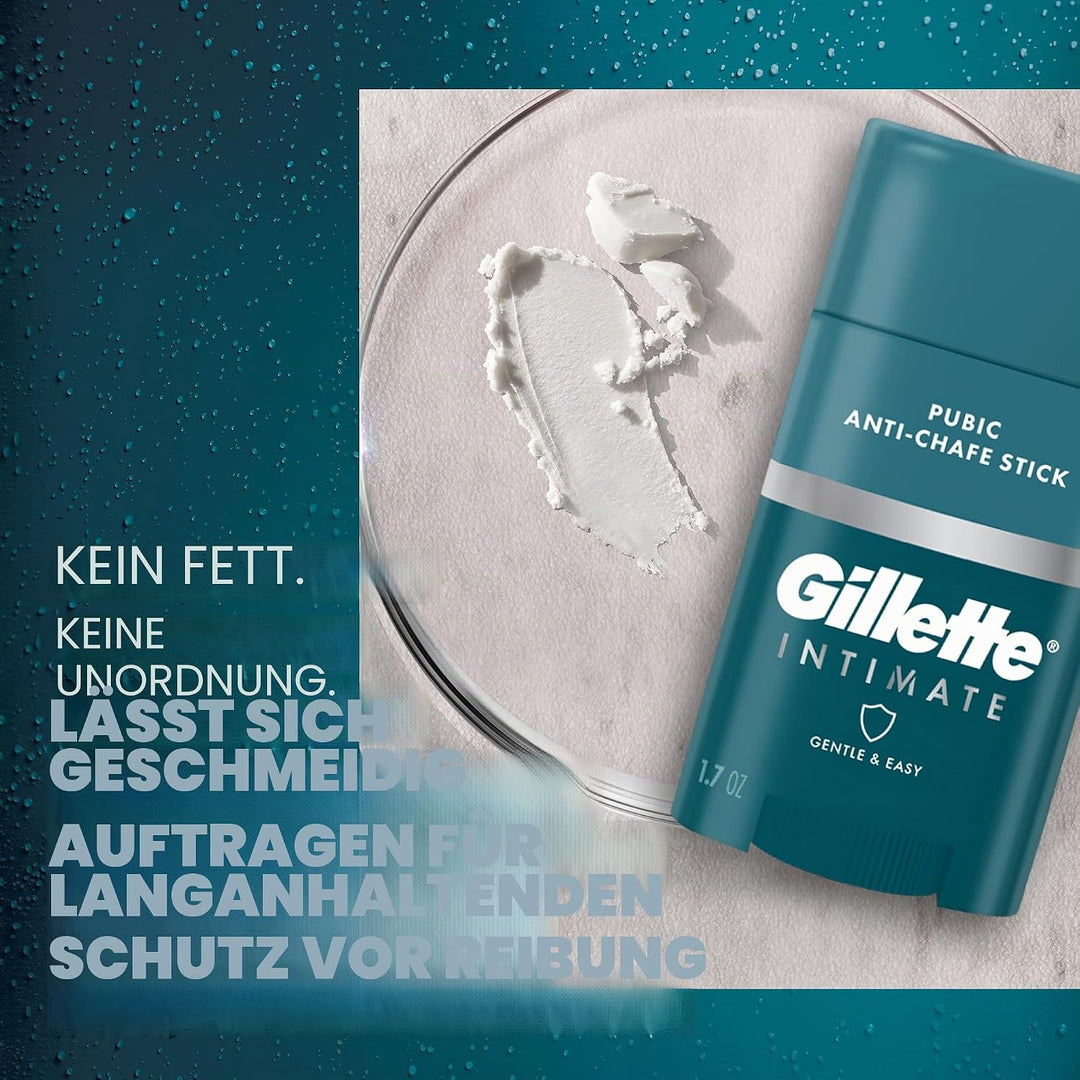 Gillette Intimate Pubic Anti-Scheuer-Stick, reduziert Reibung und Irritationen, Scheuerschutz für Mä