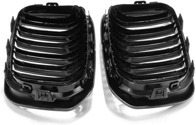 Nieren Kühlergrill Kompatibel mit BMW 1er F20 F21 Facelift 2015-2017 Grill Glanz Schwarz Kühlergrill