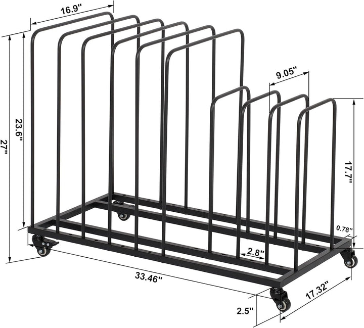 Kunst-Aufbewahrungsregal aus Metal, Mobile Kunst-Trockengestell mit Rollen Bremse, Kunstdruck-Präsen