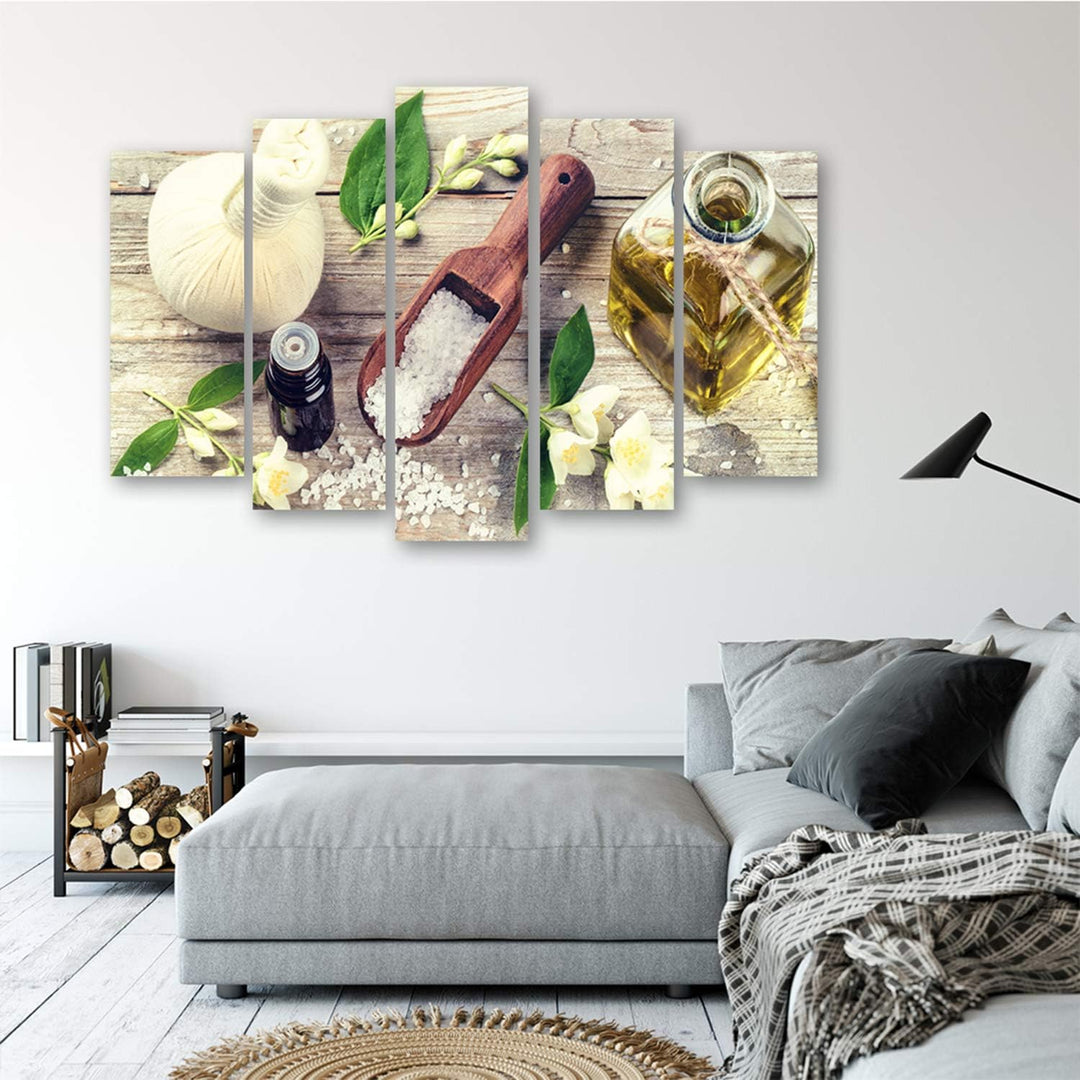 Feeby. Leinwandbild - 5 Teile - Bilder, Wand Bild, Wandbilder, Kunstdruck XXL, 5-Teilig, Typ A, 150x