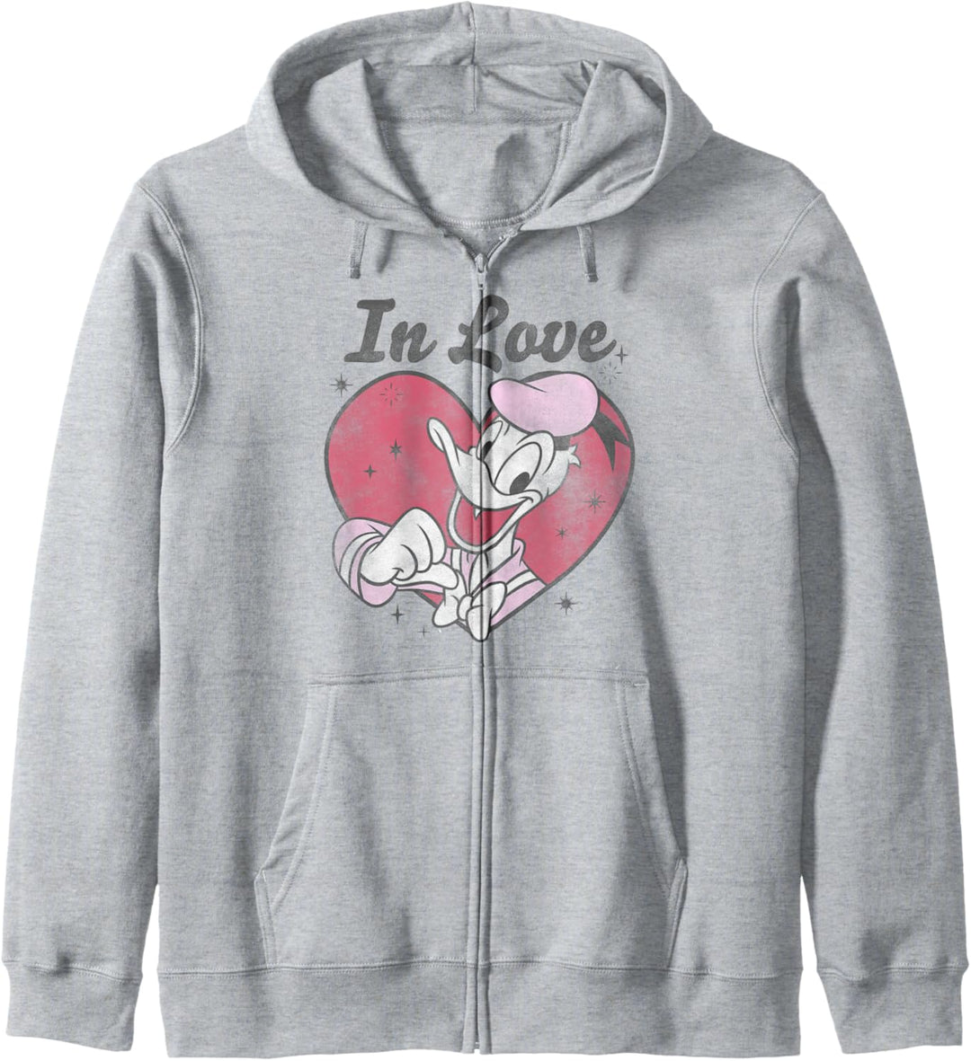 Disney Mickey & Friends Valentinstag Donald Love Vintage Kapuzenjacke