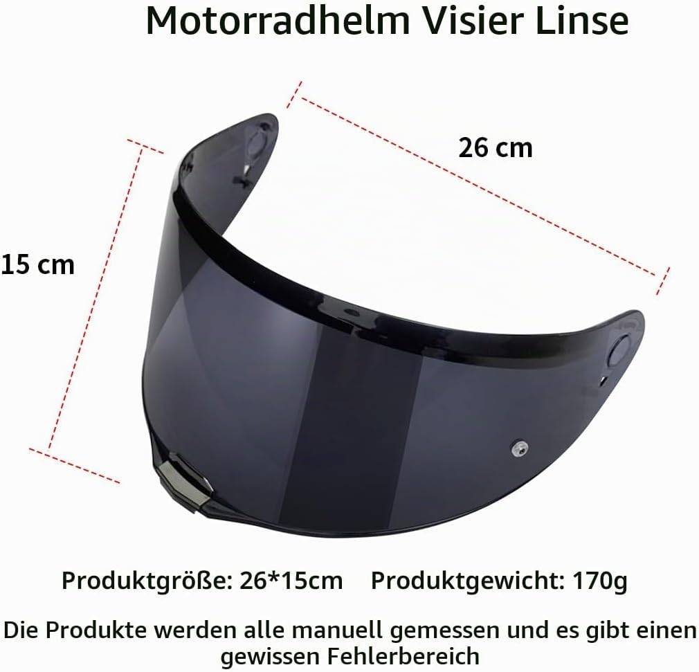 VCOROS Motorradhelm Visier,Helmvisier für LS2 FF811/vector 2/Citation II,Motorrad Windschutz Helm Ob