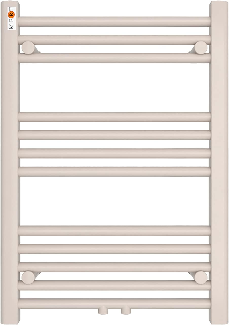 Badheizkörper Handtuchheizkörper mit Mittelanschluss weiss gerade 500x700 mm Stahl 50x70, Stahl 50x7