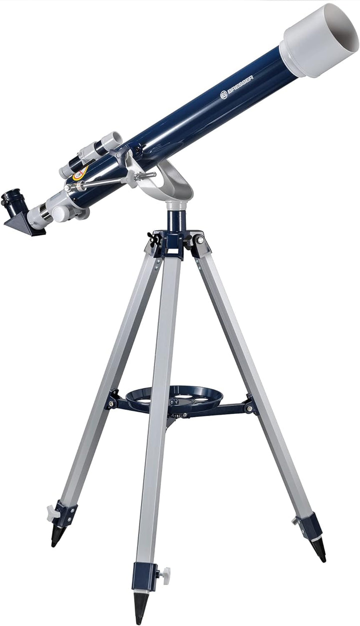Bresser junior Linsenteleskop 60/700 AZ mit azimutalem Stativ, LED Sucher, Transportkoffer und weite